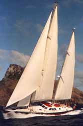 Le voilier Ja&iuml;pur &agrave; la voile